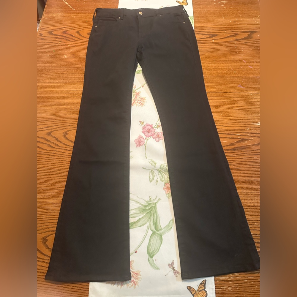 True Religion Black Flare Wide Leg Jeans